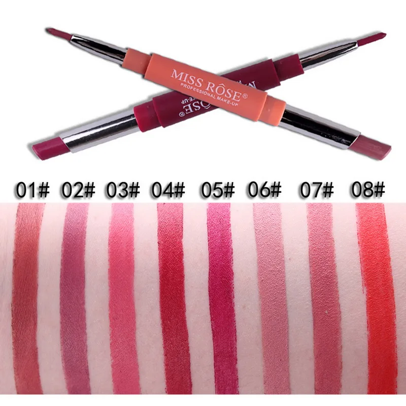 MISS ROSE Double-end Lipsticks 14 colors Moisturizing Waterproof Professional Sexy Red Lip stick Easy To Wear Makeup for beauty
MISS ROSE Double-end Lipsticks 14 colors Moisturizing Waterproof Professional Sexy Red Lip stick Easy To Wear Makeup for beauty