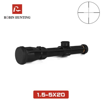 Robin Hunting 1.5-5X20 Adjustable Tactical Optic Sight Mil-dot Scope Sniper Hunting Scopes Tactical Rifle Scope Airsoft Air Guns 
Robin Hunting 1.5-5X20 Adjustable Tactical Optic Sight Mil-dot Scope Sniper Hunting Scopes Tactical Rifle Scope Airsoft Air Guns