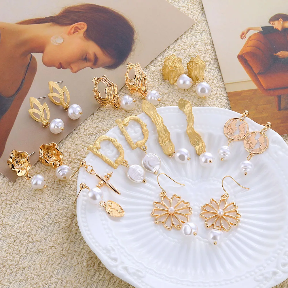 23 Design Vintage Irregular Freshwater Pearl Dangle Earrings For Women Brincos Geometric Drop Earring DIY Wedding Party Jewelry
23 Design Vintage Irregular Freshwater Pearl Dangle Earrings For Women Brincos Geometric Drop Earring DIY Wedding Party Jewelry