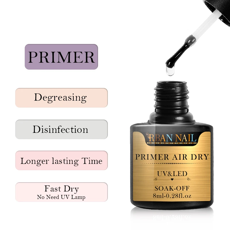 RBAN NAIL 6.5ml Primer Fast Dry in Air Base Gel No Need Of UV/LED Lamp Nail Polish Long Lasting Gel Lacquer For Nail Art Design
RBAN NAIL 6.5ml Primer Fast Dry in Air Base Gel No Need Of UV/LED Lamp Nail Polish Long Lasting Gel Lacquer For Nail Art Design
