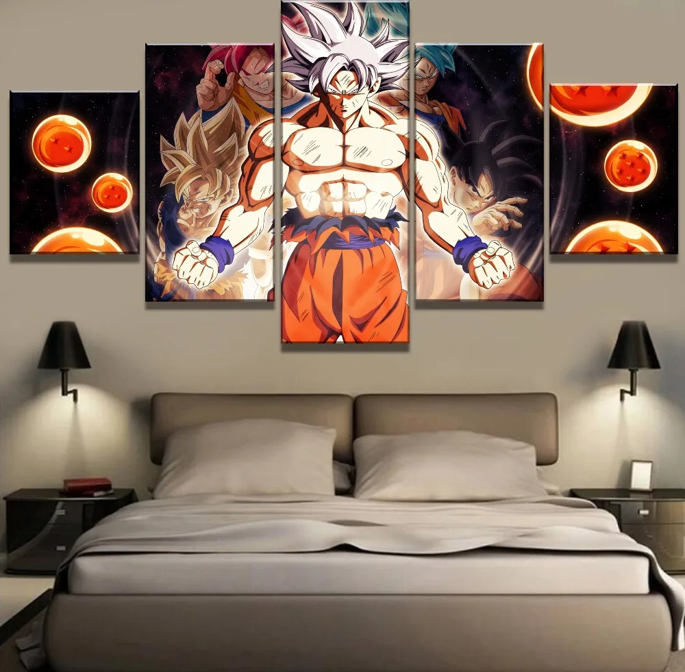Wall Art Printed Pictures Home Decor 5 Pieces Dragon Ball Z Super Siya Painting Modular Living Room Cartoon Anime Canvas Poster
Wall Art Printed Pictures Home Decor 5 Pieces Dragon Ball Z Super Siya Painting Modular Living Room Cartoon Anime Canvas Poster