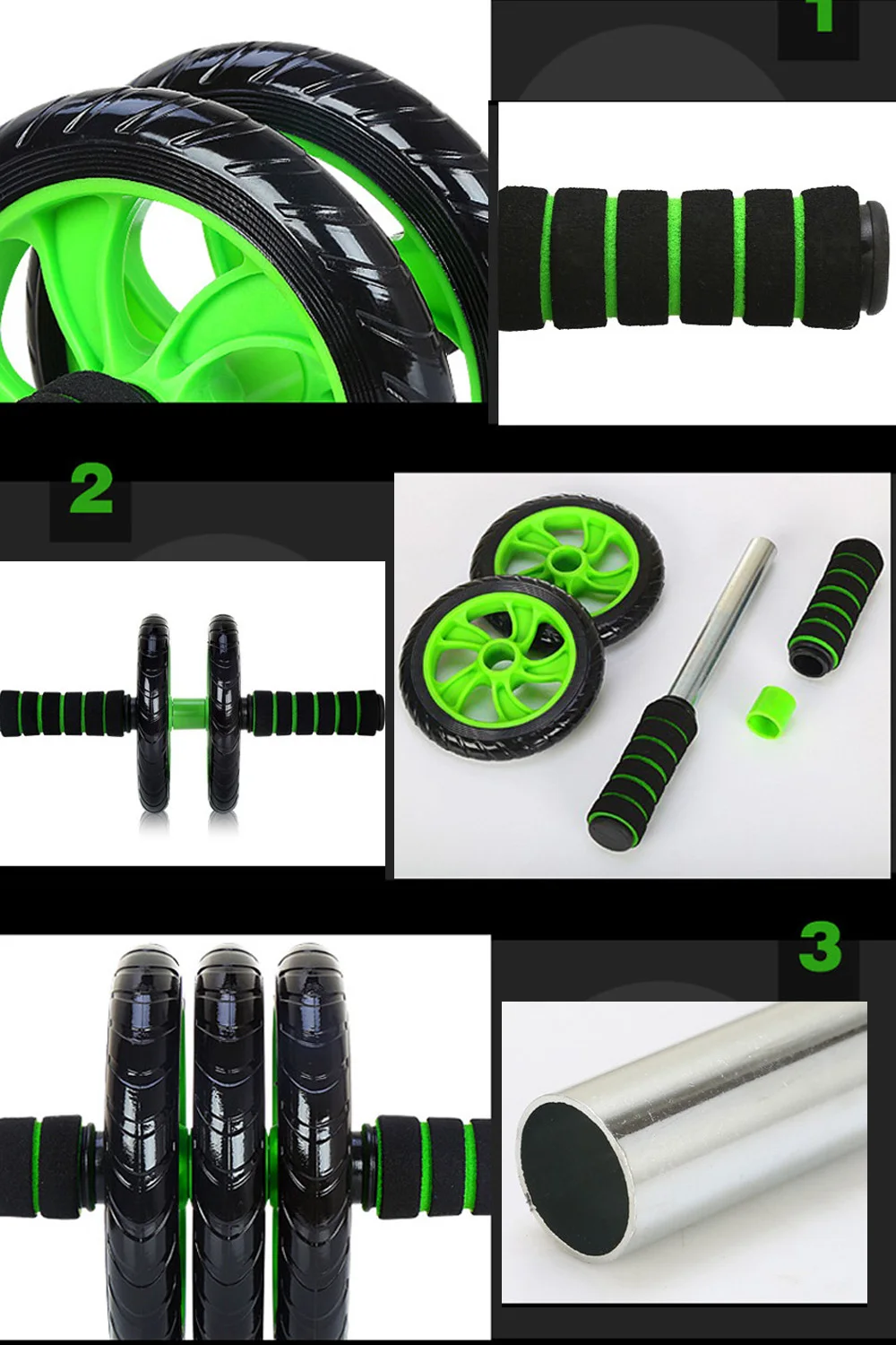 AB Roller Noise Free Non-slip Exercise Fitness Equipment Gym Abdominal Wheel Roller AB Roller Noise Free Non-slip Exercise Fitness Equipment Gym Abdominal Wheel Roller