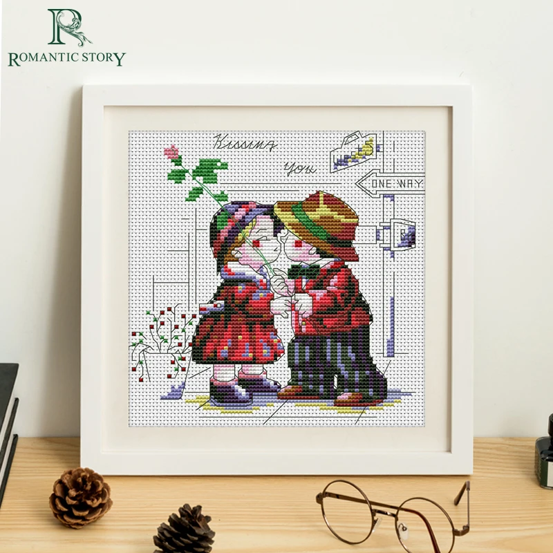 Romantic Story European and American Style Boys and Girls First Kiss Pattern Counted Cross Stitch Set DIY Needlework Embroidery
Romantic Story European and American Style Boys and Girls First Kiss Pattern Counted Cross Stitch Set DIY Needlework Embroidery