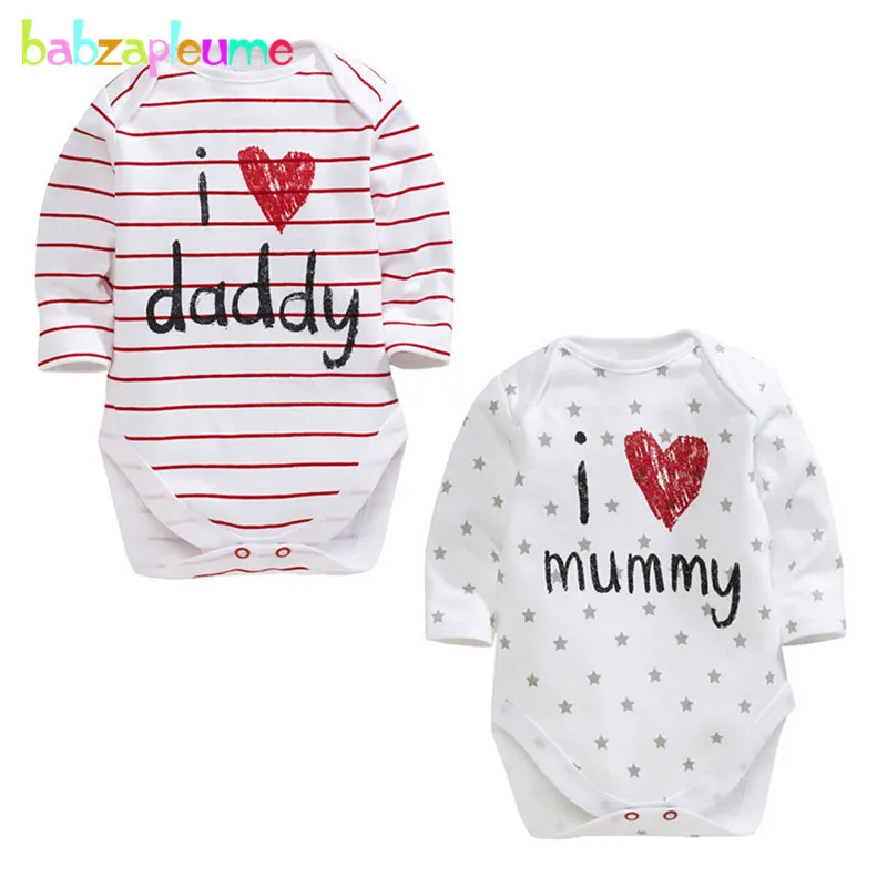 

babzapleume 2Piece Spring Summer Twins Baby Clothes Cotton Cute Long Sleeve Newborn Bodysuit Little Girls Clothing Sets BC1205-1