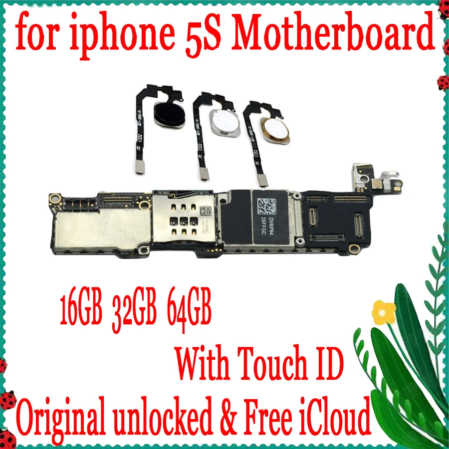 Factory unlocked for iphone 5S Motherboard with Touch ID/without Fingerprint,Original for iphone 5S Logic board Without Touch ID
Factory unlocked for iphone 5S Motherboard with Touch ID/without Fingerprint,Original for iphone 5S Logic board Without Touch ID