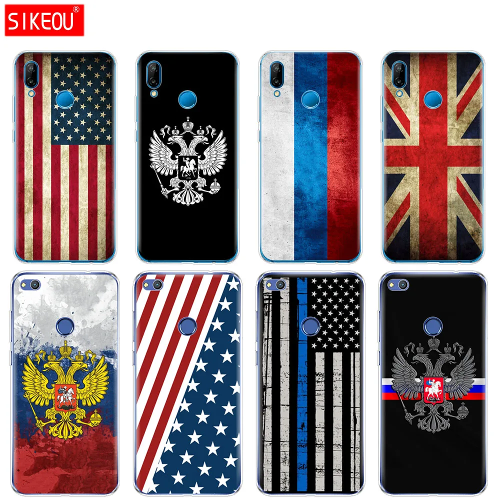 Silicone Cover Phone Case For Huawei P20 P7 P8 P9 P10 Lite Plus Pro 2017 p smart Russian American British flag national emblem
Silicone Cover Phone Case For Huawei P20 P7 P8 P9 P10 Lite Plus Pro 2017 p smart Russian American British flag national emblem