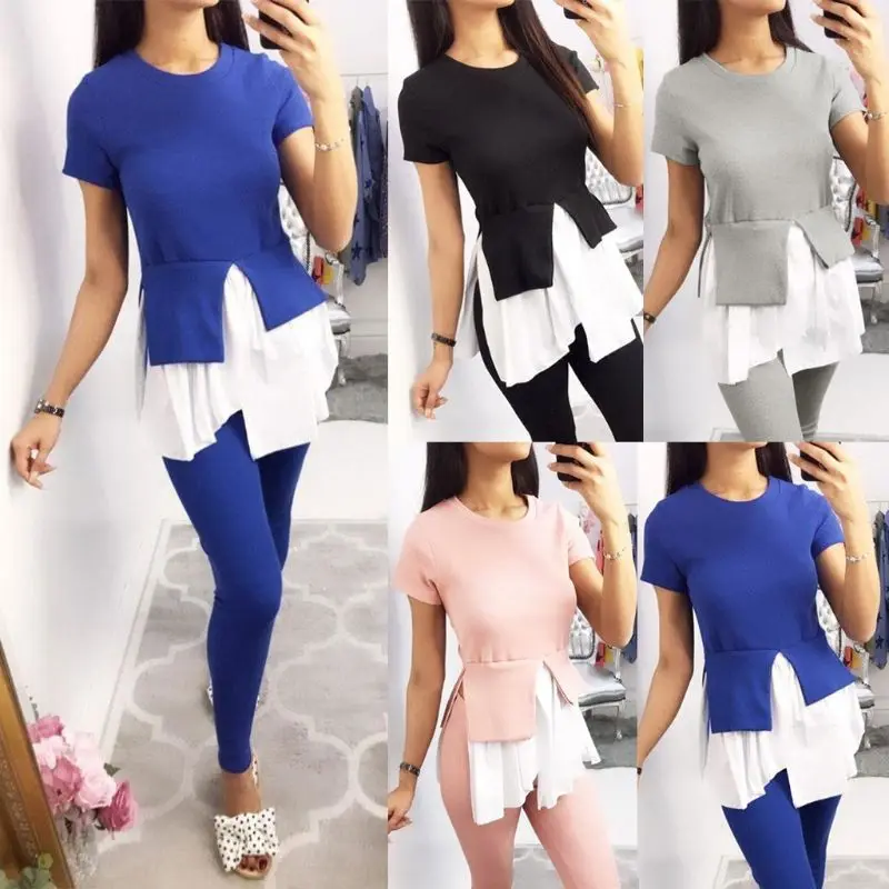 2019 Women's Sets Summer Holiday Two Pieces Lady Casual Solid Color Short Sleeve Tunic T-Shirt Tops + Leggings Pants 4 Styles
2019 Women's Sets Summer Holiday Two Pieces Lady Casual Solid Color Short Sleeve Tunic T-Shirt Tops + Leggings Pants 4 Styles