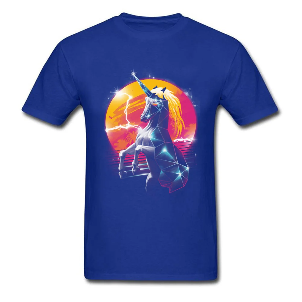 New Arrival Men's Tops & Tees Rad Unicorn Normal Tshirts 100% Cotton Fabric Short Sleeve Fitness Tight T-shirts Crewneck Rad Unicorn blue