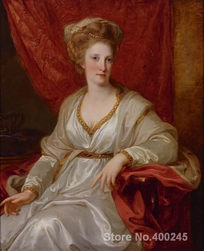 

Female art paintings Angelica Kauffman Portrait of Maria Carolina of Austria oil Painting canvas High quality Hand painted