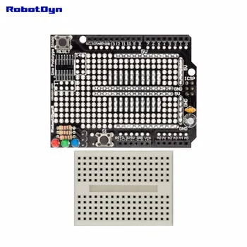 Uno Prototype Shield with mini breadboard, ProtoShield compatible for Arduino UNO, Mega 2560, Leonardo, Duemilanove
Uno Prototype Shield with mini breadboard, ProtoShield compatible for Arduino UNO, Mega 2560, Leonardo, Duemilanove