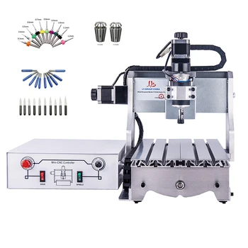 Upgraded DIY mini 3020 CNC wood router 300W PCB 3axis engraver engraving cutting drilling machine ER11 with USB port
Upgraded DIY mini 3020 CNC wood router 300W PCB 3axis engraver engraving cutting drilling machine ER11 with USB port