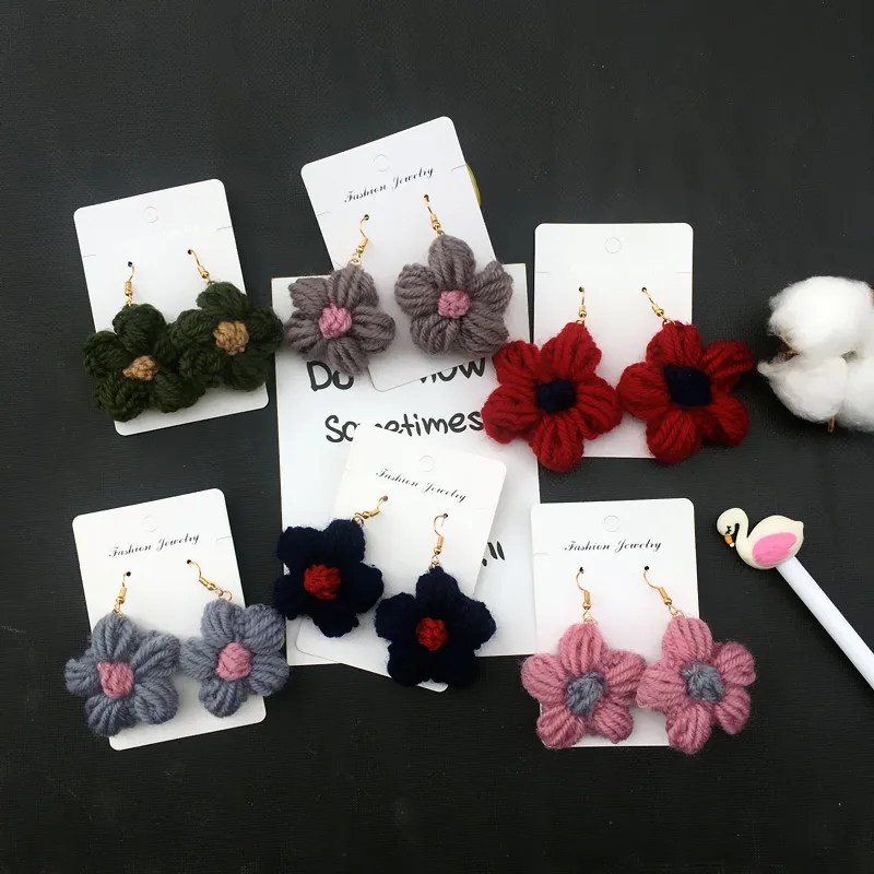 2019 New Korea Sweet Simple Personality Handmade Flower Earrings Elegant Wool Drop Earrings for Girl Funny Party Jewelry Gift
2019 New Korea Sweet Simple Personality Handmade Flower Earrings Elegant Wool Drop Earrings for Girl Funny Party Jewelry Gift