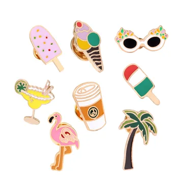 Cartoon Brooches Jewelry Wholesale Trendy Animal Plant Flamingo Coconut Trees Coffee Cups Ice Cream Brooch Pins Badge For Women
Cartoon Brooches Jewelry Wholesale Trendy Animal Plant Flamingo Coconut Trees Coffee Cups Ice Cream Brooch Pins Badge For Women