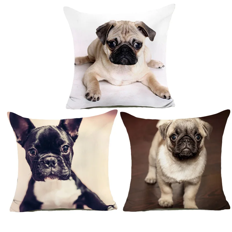 Comwarm Funny Cute Puppy Dogs Pattern Cushion Cover Pugs Polyester Pillow Cover for Sofa Chair Living Room Decor Pillow Case
Comwarm Funny Cute Puppy Dogs Pattern Cushion Cover Pugs Polyester Pillow Cover for Sofa Chair Living Room Decor Pillow Case