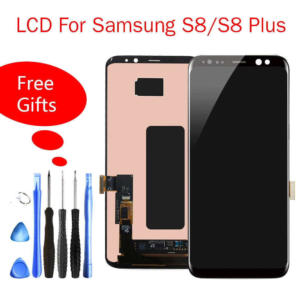 AMOLED 5.8"Lcd For Samsung S8 G950F G950U G950 LCD Display Touch Screen Assembly Replacement S8 Plus LCD G955 G955F Display
AMOLED 5.8"Lcd For Samsung S8 G950F G950U G950 LCD Display Touch Screen Assembly Replacement S8 Plus LCD G955 G955F Display