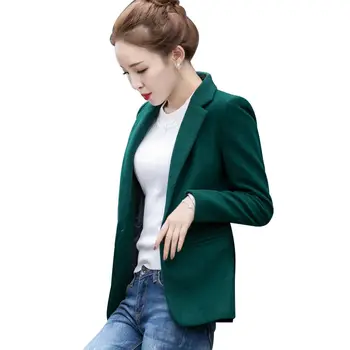 Ladies Wool Blazer Jacket Casual 2019 Autumn Winter New Korean Woolen Coat Short Single Buckle Business Wear Blends Suits f1038
Ladies Wool Blazer Jacket Casual 2019 Autumn Winter New Korean Woolen Coat Short Single Buckle Business Wear Blends Suits f1038
