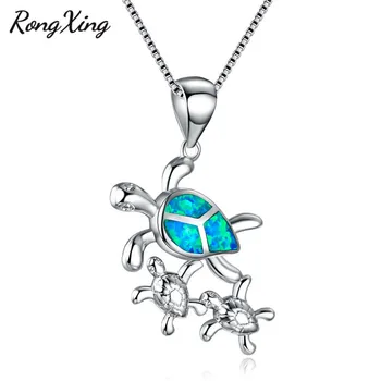 RongXing Mom & Baby Turtle Blue Fire Opal Pendants Necklaces For Women 925 Sterling Silver Filled Animal Jewelry Necklace NL0145
RongXing Mom & Baby Turtle Blue Fire Opal Pendants Necklaces For Women 925 Sterling Silver Filled Animal Jewelry Necklace NL0145