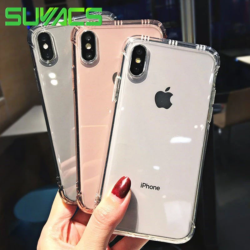 SUYACS Four Corners Shockproof Transparent Phone Case For iPhone 11 Pro Max XR XS MAX X 6 6S 7 8 Plus Soft Silicon Back Cover
SUYACS Four Corners Shockproof Transparent Phone Case For iPhone 11 Pro Max XR XS MAX X 6 6S 7 8 Plus Soft Silicon Back Cover