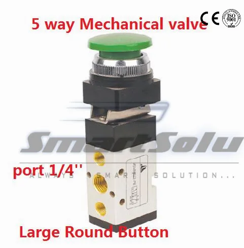 Free shipping 5 way hand operated valve 1/4 inch exhaust Manual Mechanical control valve MSV86522-PB with Large Round Button
Free shipping 5 way hand operated valve 1/4 inch exhaust Manual Mechanical control valve MSV86522-PB with Large Round Button