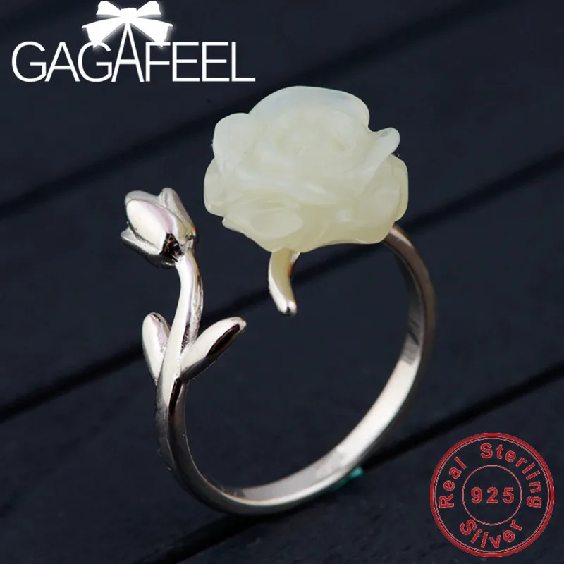 GAGAFEEL 100% Real 925 Sterling Silver Rose Rings White Stone Ring for Women Female Anniversary Jewelries
GAGAFEEL 100% Real 925 Sterling Silver Rose Rings White Stone Ring for Women Female Anniversary Jewelries