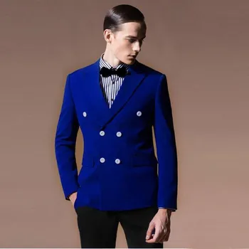 Dark blue wedding new Lang tuxedo groomsmen clothes men's double-breasted suit new mix-style dark blue jacket + black pants
Dark blue wedding new Lang tuxedo groomsmen clothes men's double-breasted suit new mix-style dark blue jacket + black pants