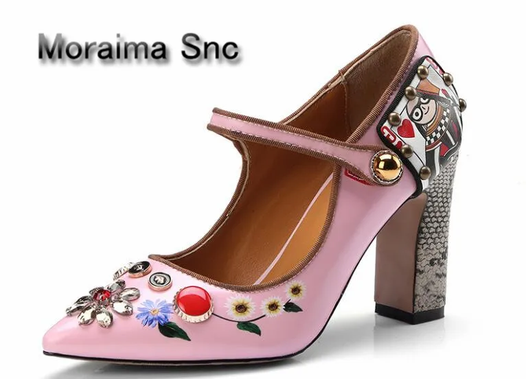 Moraima Snc Brand pumps Cartoon print leather shoes women handmake crystal high heels pumps shoes rivet decor party shoes 2018
Moraima Snc Brand pumps Cartoon print leather shoes women handmake crystal high heels pumps shoes rivet decor party shoes 2018