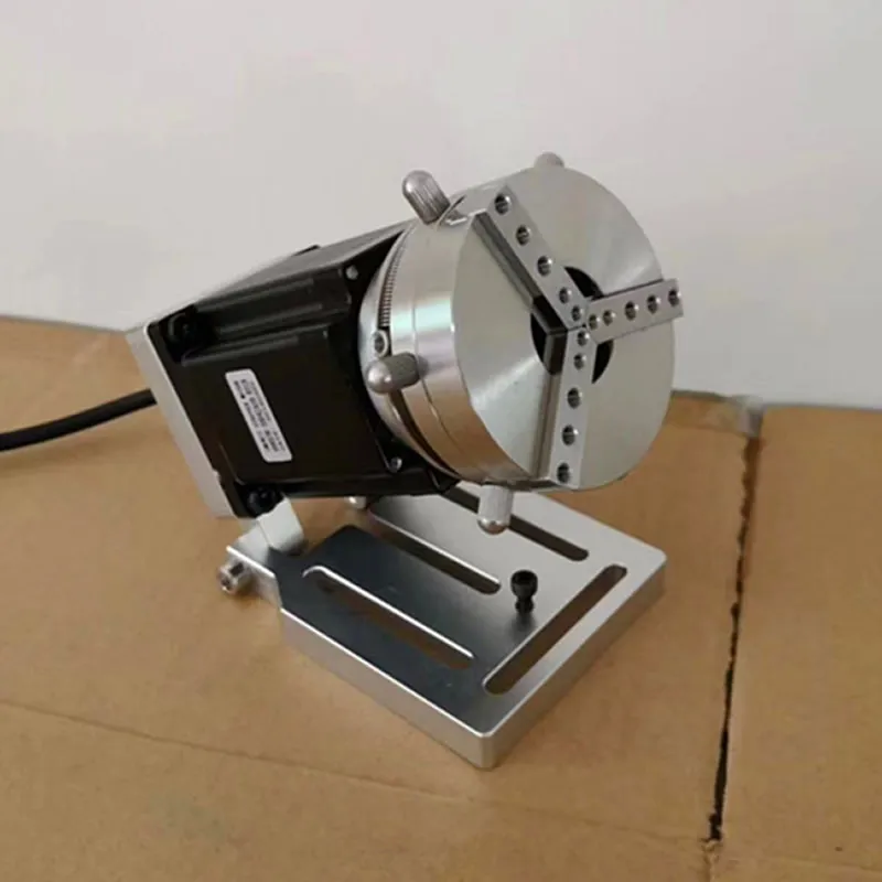 D69 new mini marking machine electric rotating shaft stainless steel rotating fixture, size: 130*90*90MM jaw extension range 12
D69 new mini marking machine electric rotating shaft stainless steel rotating fixture, size: 130*90*90MM jaw extension range 12