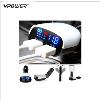 Vpower Luxury LED Screen Dual USB Car Charger for iPhone 7 Fast Charging 3.4A Cars Voltage Monitoring Display Car-Charger
Vpower Luxury LED Screen Dual USB Car Charger for iPhone 7 Fast Charging 3.4A Cars Voltage Monitoring Display Car-Charger