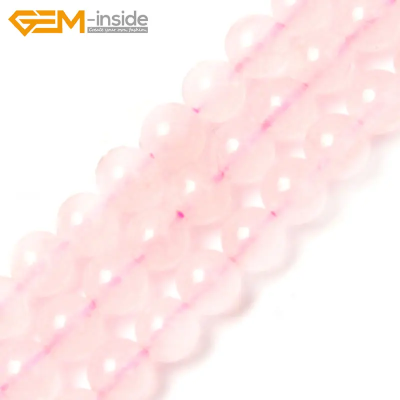 Gem-inside Natural Round Smooth Rose Quartz Beads For Jewelry Making Strand 15" DIYJ ewellery For Women Gift
Gem-inside Natural Round Smooth Rose Quartz Beads For Jewelry Making Strand 15" DIYJ ewellery For Women Gift