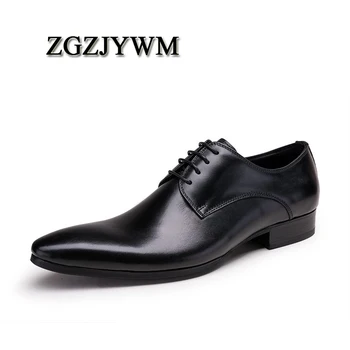 ZGZJYWM Fashion Brown/Black Oxfords Mens Business Lace-Up Genuine Leather Pointed Toe Office Dress Formal Mens Sedding Shoes
ZGZJYWM Fashion Brown/Black Oxfords Mens Business Lace-Up Genuine Leather Pointed Toe Office Dress Formal Mens Sedding Shoes