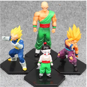 4Pcs/set Dragon Ball Saiyan Son Gohan Vegeta Tien Shinhan Chiaotzu PVC Action Figure Collectible Model Toy OPP 15CM B270 
4Pcs/set Dragon Ball Saiyan Son Gohan Vegeta Tien Shinhan Chiaotzu PVC Action Figure Collectible Model Toy OPP 15CM B270