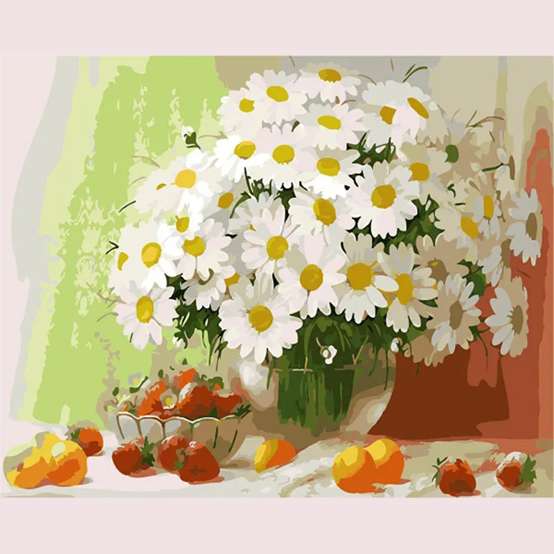 1PC white Daisy Flowers DIY Oil Painting By Numbers Wall Pictures For Living Room Coloring By Numbers Canvas Art Home Decor
1PC white Daisy Flowers DIY Oil Painting By Numbers Wall Pictures For Living Room Coloring By Numbers Canvas Art Home Decor