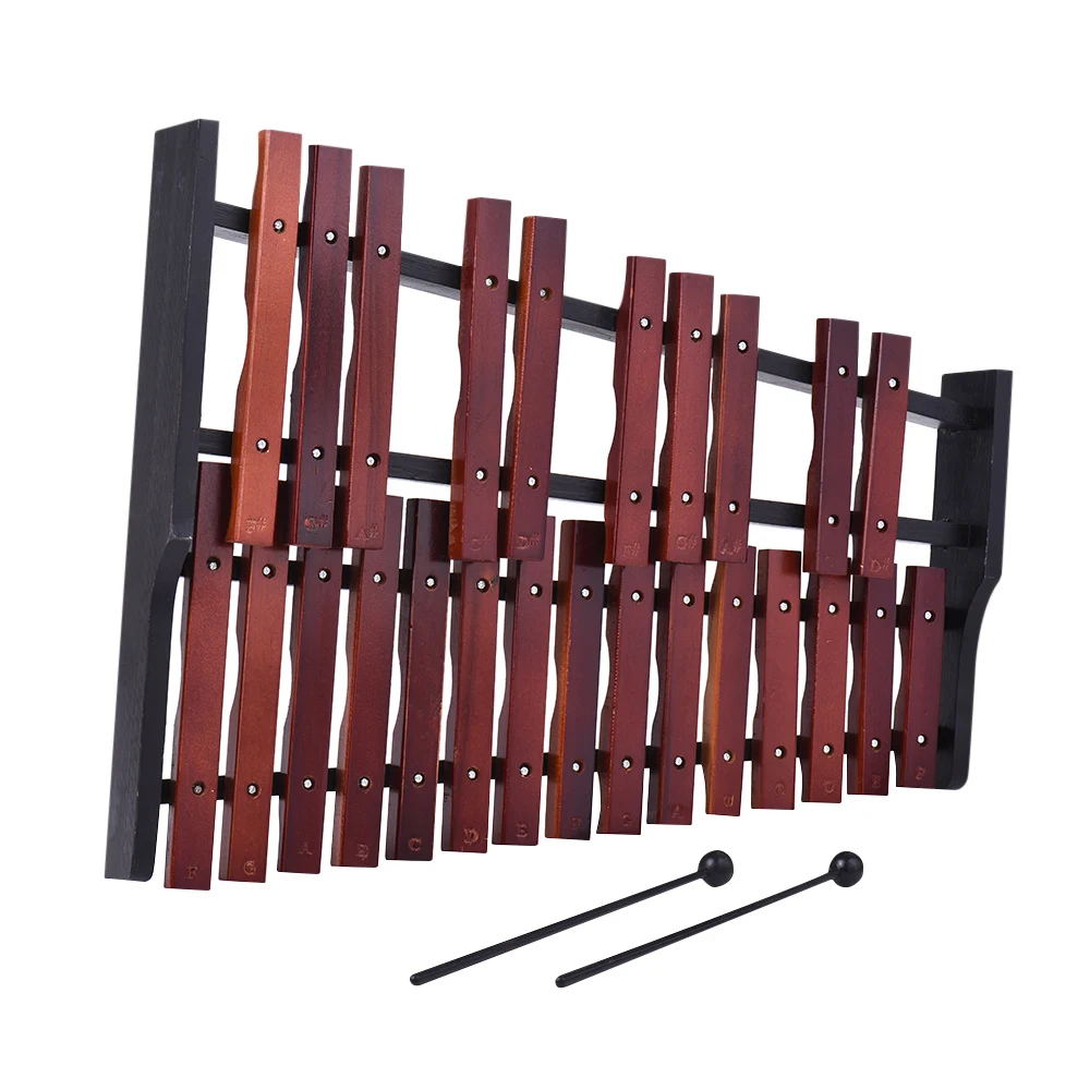 25 Note Wooden Xylophone Percussion Educational Musical Instrument Gift with 2 Mallets | Спорт и развлечения