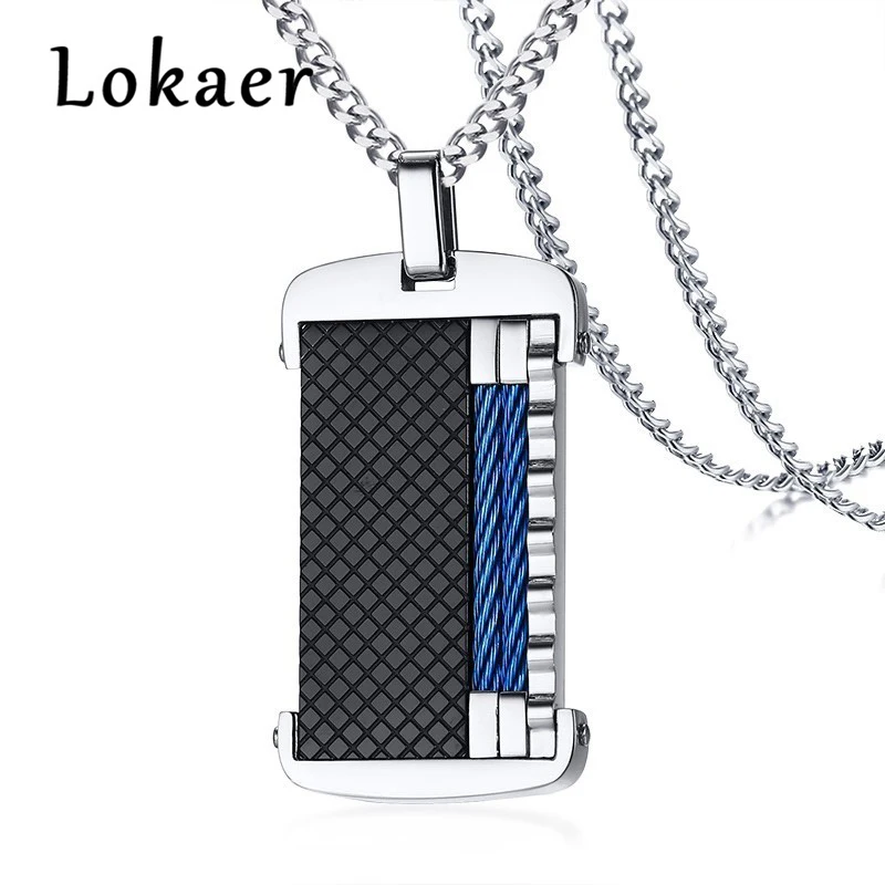 Lokaer Punk WIA Cable Tag Necklaces for Men Stainless Steel Small Square Pendant Male Collar Free Chain 24" N18261
Lokaer Punk WIA Cable Tag Necklaces for Men Stainless Steel Small Square Pendant Male Collar Free Chain 24" N18261