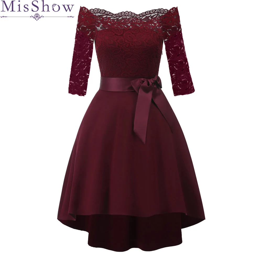 2019 Elegant Burgundy Off Shoulder Mother of the Bride Dresses Satin Short Sleeves Wedding Guest Gown With Sash
2019 Elegant Burgundy Off Shoulder Mother of the Bride Dresses Satin Short Sleeves Wedding Guest Gown With Sash