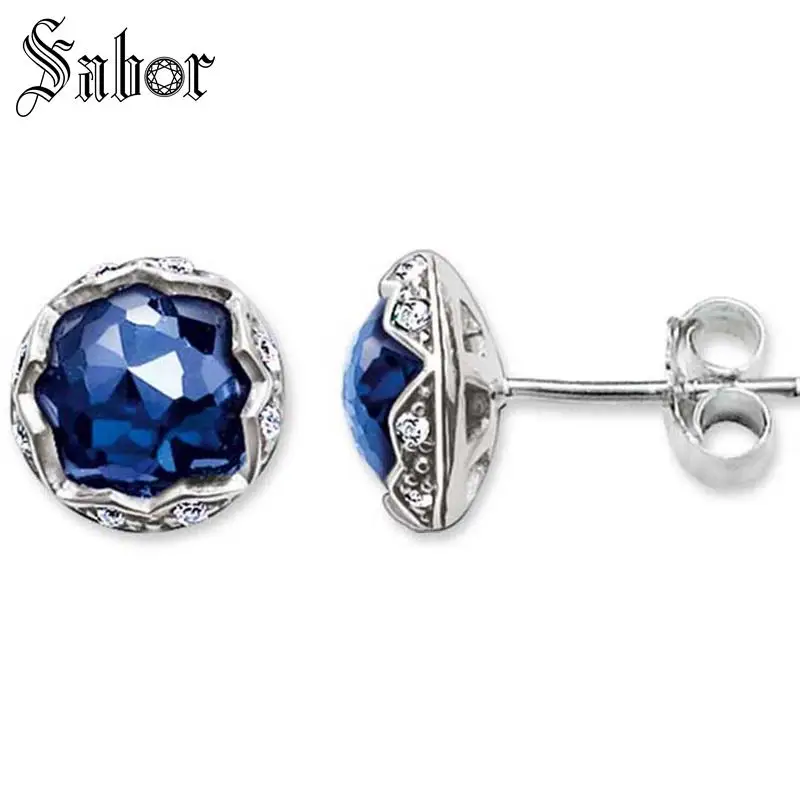 Stud Earrings Blue Lotos party Gift For Women High Quality Earring 925 Sterling Silver Zirconia Fashion Jewelry thomas
Stud Earrings Blue Lotos party Gift For Women High Quality Earring 925 Sterling Silver Zirconia Fashion Jewelry thomas
