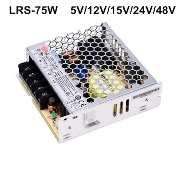 

MEANWELL LRS-75 DC5V 12V 24V 48V Switching Power Supply 85-264VAC input Meanwell Power Supply 15V driver For LED Strip