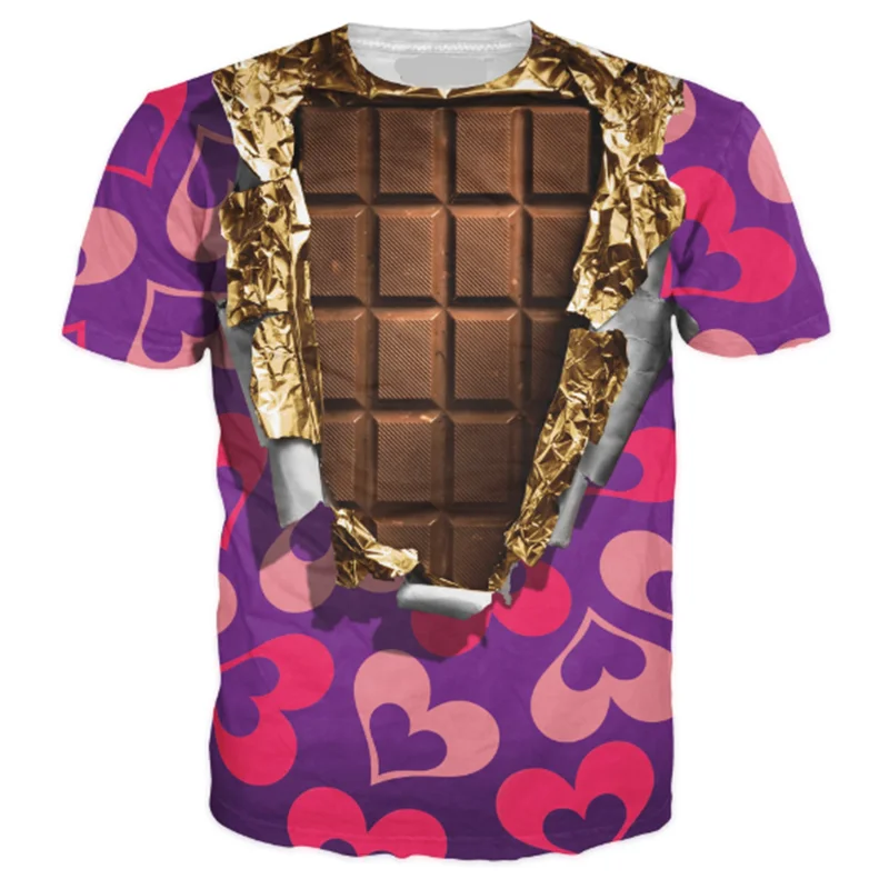 New Fashion Couple Men Women Unisex Candy Chocolate Funny 3D Print No Cap Casual Street Summer Shirt T-Shirts Tees Tops
New Fashion Couple Men Women Unisex Candy Chocolate Funny 3D Print No Cap Casual Street Summer Shirt T-Shirts Tees Tops