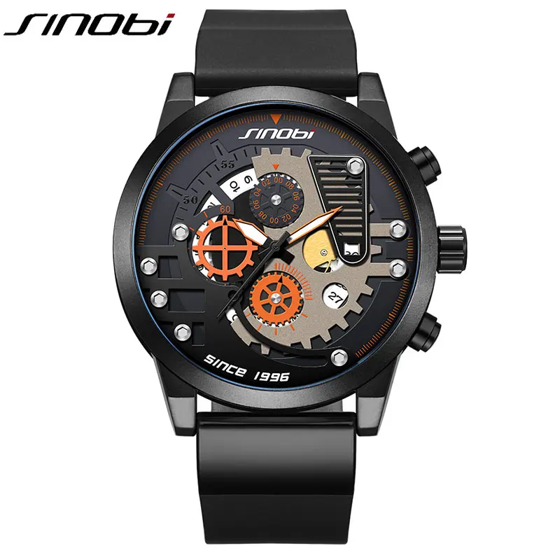 SINOBI Luxury Top Brand Men Quartz Analog Watch Casual Chronograph Sports Stopwatch Date Rubber Straps relojes hombre 2019 New
SINOBI Luxury Top Brand Men Quartz Analog Watch Casual Chronograph Sports Stopwatch Date Rubber Straps relojes hombre 2019 New
