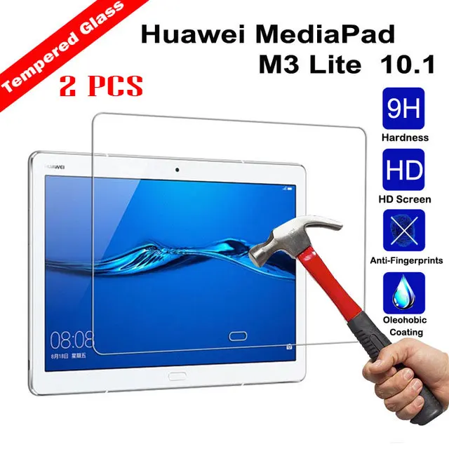2 PCS 9H Tempered Glass For Huawei MediaPad M3 Lite 10 10.1 inch BAH-W09 BAH-AL00 2017 tablet Screen Protector Protective Film
2 PCS 9H Tempered Glass For Huawei MediaPad M3 Lite 10 10.1 inch BAH-W09 BAH-AL00 2017 tablet Screen Protector Protective Film