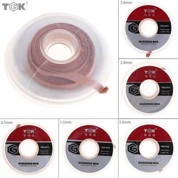TGK Sale 1.5m Diameter 1.0 / 1.5 / 2.0 / 2.5 / 3.0mm Desoldering Braid Solder Remover Wick Fine Wire Tin Lead Solder Wire
TGK Sale 1.5m Diameter 1.0 / 1.5 / 2.0 / 2.5 / 3.0mm Desoldering Braid Solder Remover Wick Fine Wire Tin Lead Solder Wire