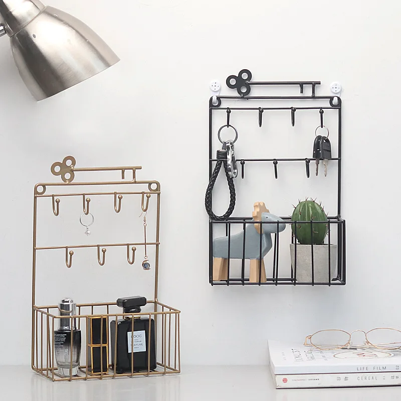 Simple and Versatile Iron Key Holder for Wall with Shelf Wall Shelf for Books
Simple and Versatile Iron Key Holder for Wall with Shelf Wall Shelf for Books