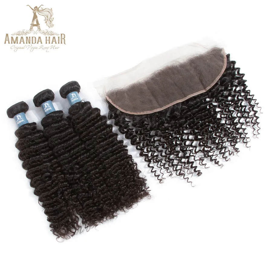 Amanda Kinky Curly Brazilian Virgin Ear to Ear Human Hair Weave 3 Bundles With Lace Frontal Closure For Hair Salon
Amanda Kinky Curly Brazilian Virgin Ear to Ear Human Hair Weave 3 Bundles With Lace Frontal Closure For Hair Salon