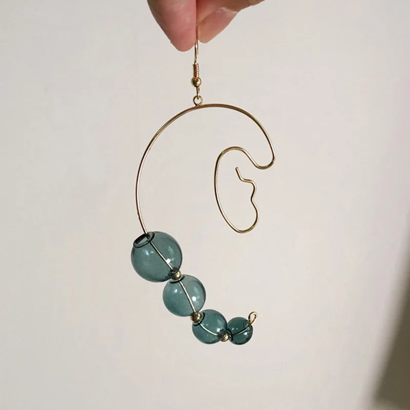 1PCS 2018 Funny Exaggerated Ear Shape with Transparent Green Bubble Geometric Drop Earrings for Women Party Handmade Jewelry
1PCS 2018 Funny Exaggerated Ear Shape with Transparent Green Bubble Geometric Drop Earrings for Women Party Handmade Jewelry