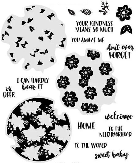 FLORAL PRINT Transparent Clear Silicone Stamp/Seal for DIY scrapbooking/photo album Decorative clear stamp sheets A804
FLORAL PRINT Transparent Clear Silicone Stamp/Seal for DIY scrapbooking/photo album Decorative clear stamp sheets A804