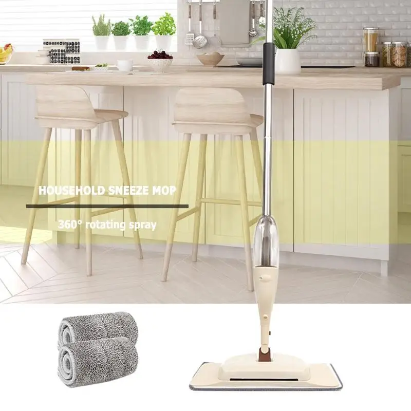 360 Degree Spray Floor Mop with 2 Fiber Pads for Home Tiles Floor Cleaning Light and easy to use 360-degree rotation Fiber
360 Degree Spray Floor Mop with 2 Fiber Pads for Home Tiles Floor Cleaning Light and easy to use 360-degree rotation Fiber