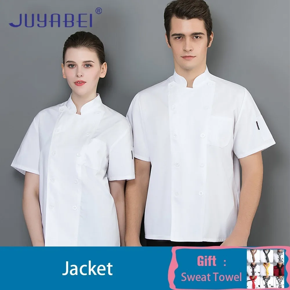 Solid Color Chef Uniform Short Sleeve Summer Unisex Breathable Kitchen Cooking Jacket Restaurant Cafe Overalls Free Scarf Gift
Solid Color Chef Uniform Short Sleeve Summer Unisex Breathable Kitchen Cooking Jacket Restaurant Cafe Overalls Free Scarf Gift