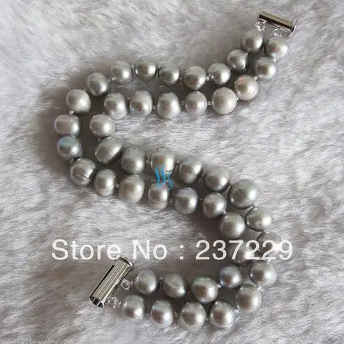 Wholesale price FREE SHIPPING ^^^^ 8" 7-8mm 2 Row Silver Gray Freshwater Pearl Bracelet Strand
Wholesale price FREE SHIPPING ^^^^ 8" 7-8mm 2 Row Silver Gray Freshwater Pearl Bracelet Strand