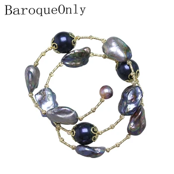 BaroqueOnly Deep Colour Mixed-colour Baroque Natural Freshwater Pearl Bracelet No Buckle (2-3 times around wrist of any size)
BaroqueOnly Deep Colour Mixed-colour Baroque Natural Freshwater Pearl Bracelet No Buckle (2-3 times around wrist of any size)