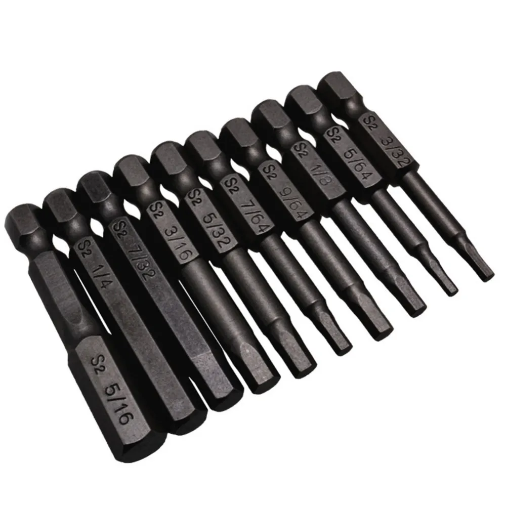 10PCs 5/64 To 5/16 Magnetic Hex Head Allen Wrench Drill Bit Set 50mm Solid S2 Steel Alloy Screwdrivers Bits Set Hand Tools B4
10PCs 5/64 To 5/16 Magnetic Hex Head Allen Wrench Drill Bit Set 50mm Solid S2 Steel Alloy Screwdrivers Bits Set Hand Tools B4